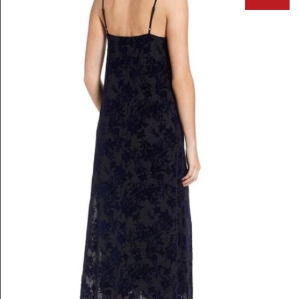 NWT: Hinge Burnout Velvet Midi Dress - Picture 5 of 6